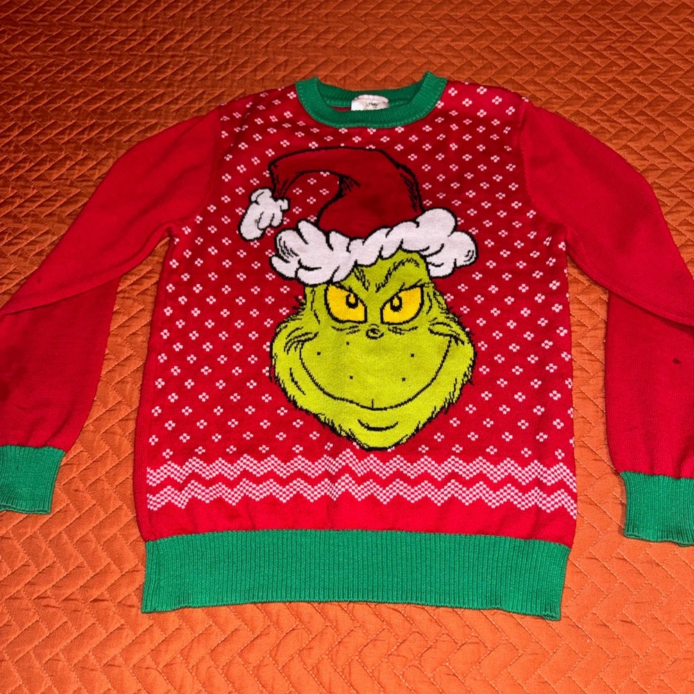 Red Grinch Christmas Sweater